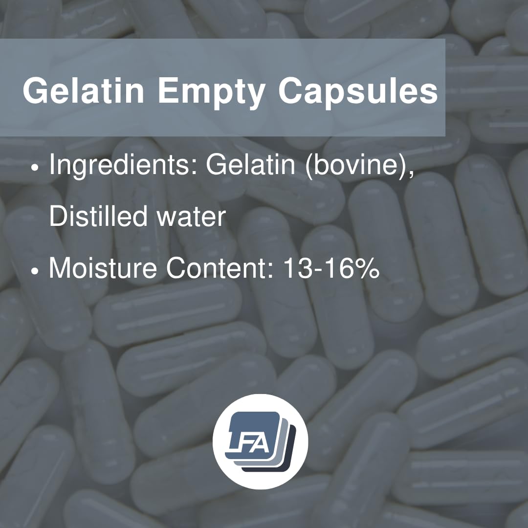 Empty Gelatin Capsules Size 0-120 | Halal Beef Gel Caps for DIY Filling Kit