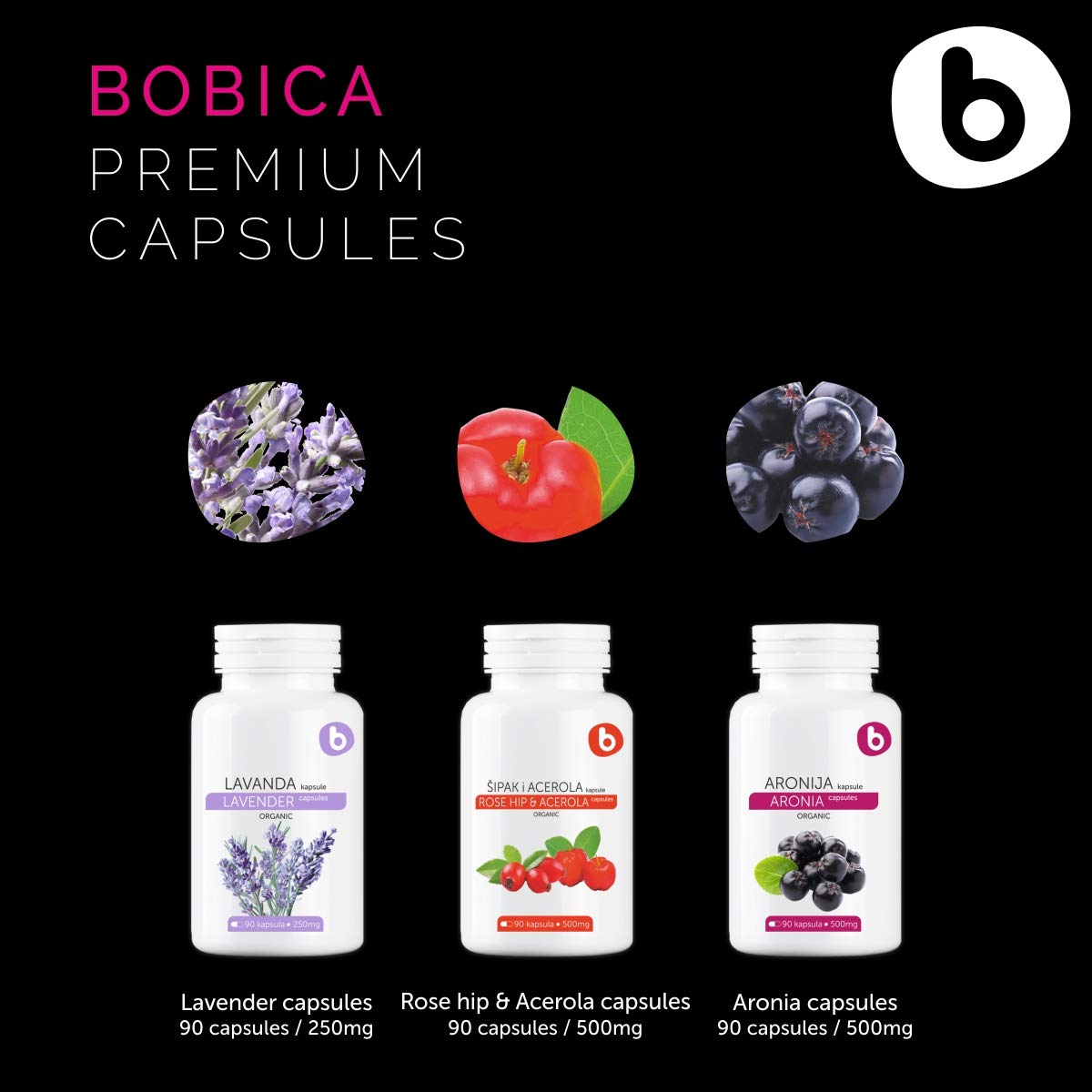 Organic RoseHips & Acerola Capsules – Plant-Based Vitamin C 1000mg | Vegan, GMO-Free (90 Capsules)