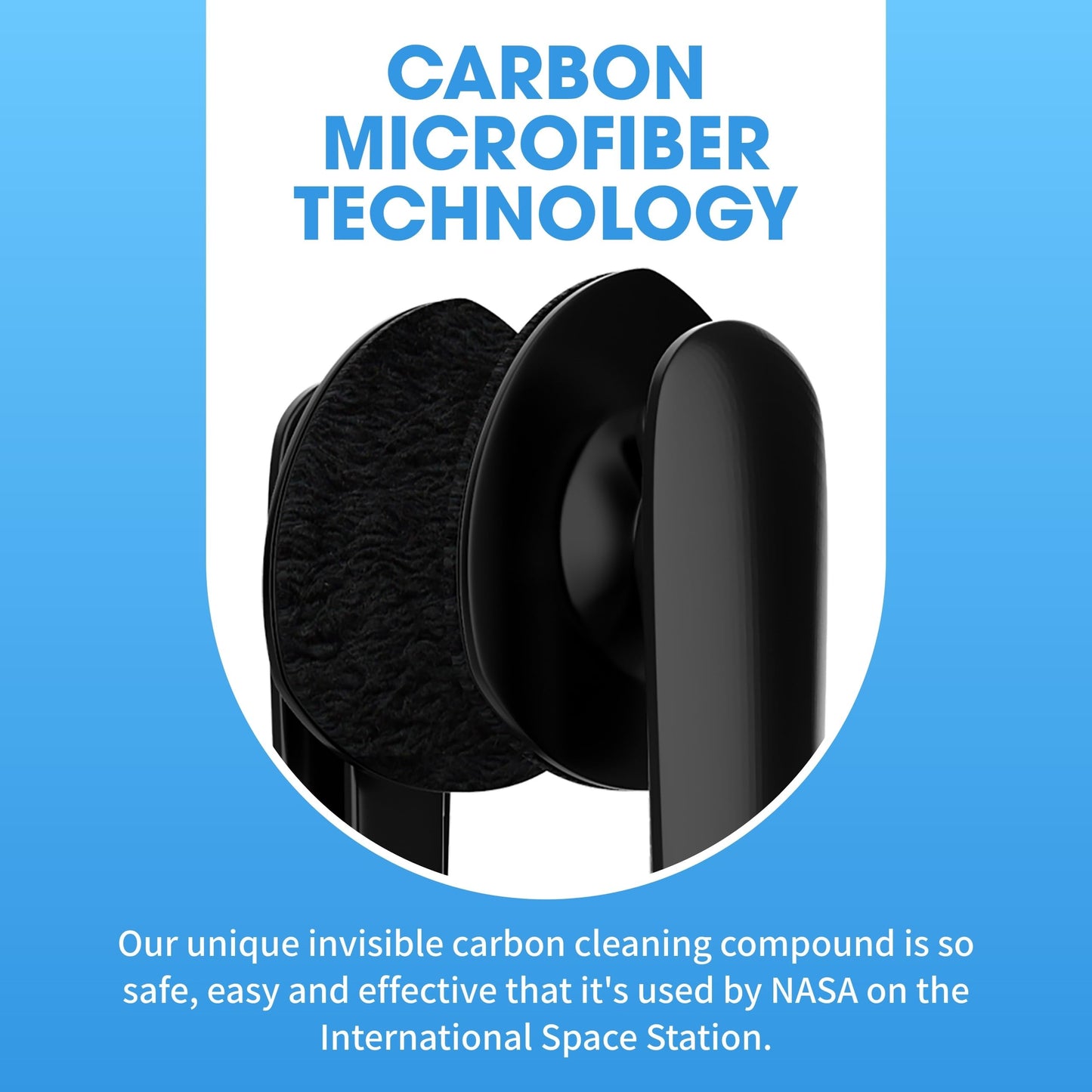 CarbonKlean Peeps Eyeglass Lens Cleaner - NASA-Exclusive Carbon Microfiber Tech, 2 Pack (Black) | 500 Uses