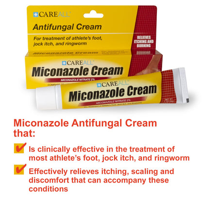 CareAll Miconazole Nitrate 2% Antifungal Cream – 1 oz, Pack of 2 | Compare to Leading Brand