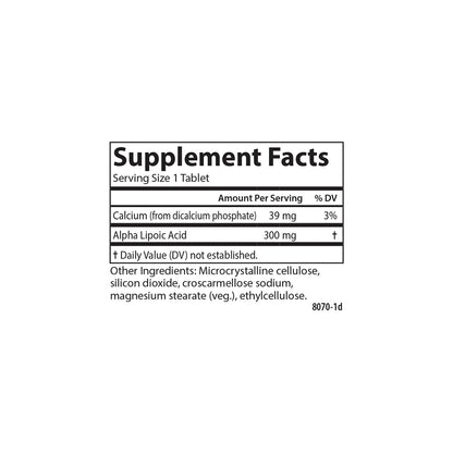 Carlson Alpha Lipoic Acid 300 mg – Energy Production & Universal Antioxidant (30 Tablets, Pack of 2)