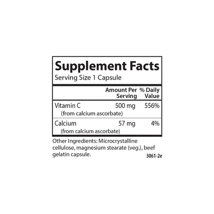 Carlson Mild-C 500 mg Buffered Vitamin C - Immune Support & Wellness, 100 Capsules