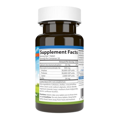 Carlson Natural Digestive Enzymes #34 - Protease, Amylase & Lipase | Digestive Support, 50 Tablets