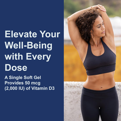 Carlson Vitamin D3 2000 IU – 360 Softgels | Bone & Immune Health