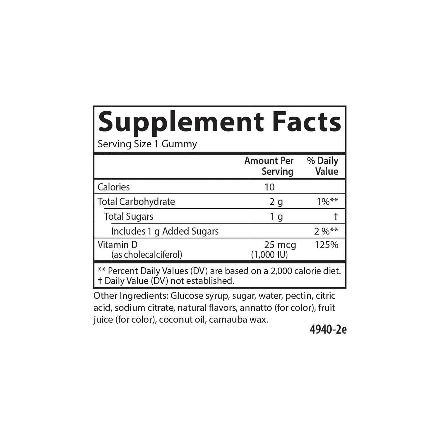 Carlson Vitamin D3 Gummies 1000 IU (25 mcg) – Bone Health, Immune Support & Calcium Absorption | 60 Vegetarian Gummies