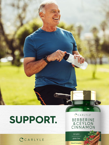 Carlyle Berberine with Ceylon Cinnamon 2000mg | 60 Capsules | Vegetarian, Non-GMO, Gluten Free (Pack of 2)