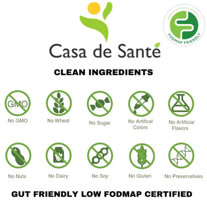 Casa de Sante Psyllium Husk Powder – Organic, Non-GMO, Low FODMAP Fiber