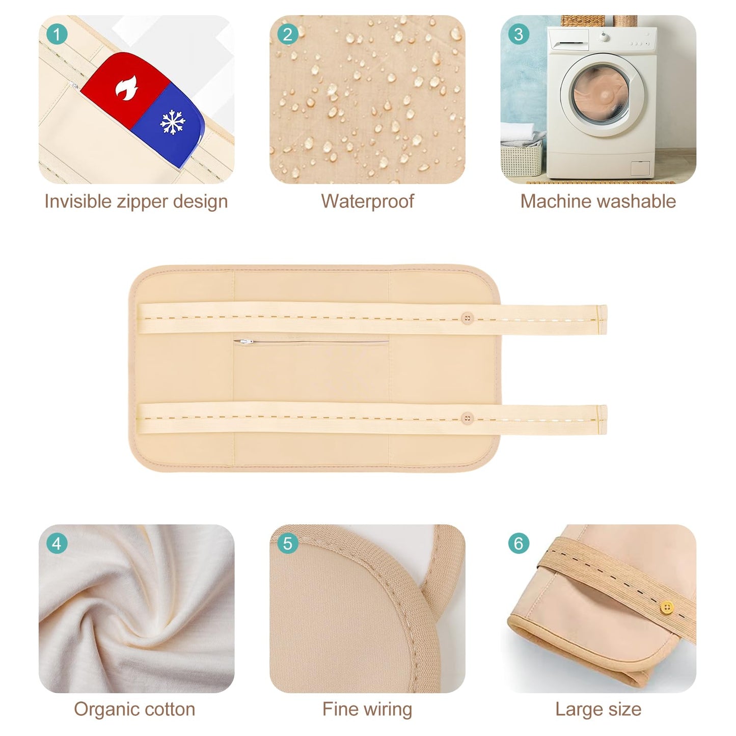 9 Pcs Castor Oil Pack Wrap Organic Cotton for Liver Detox – Full Body Care Kit