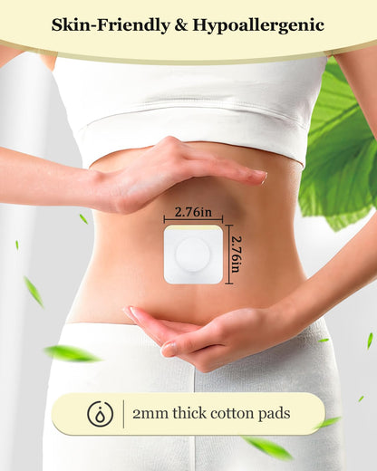 30Pcs Castor Oil Patch Wrap – Disposable Self-Adhesive Belly Button Patches, High-Absorbent & Hypoallergenic