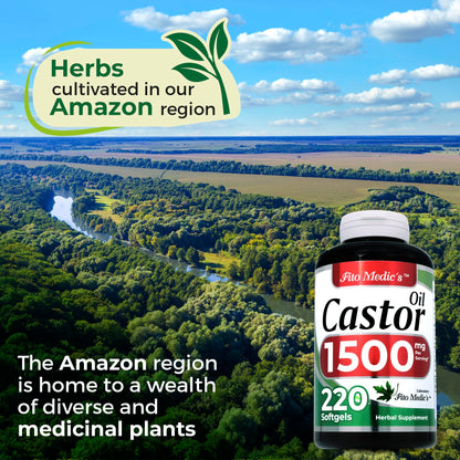 FITO MEDIC'S Lab Castor Oil Pills - 220 Softgels, 1500 mg | Ultra High Absorption