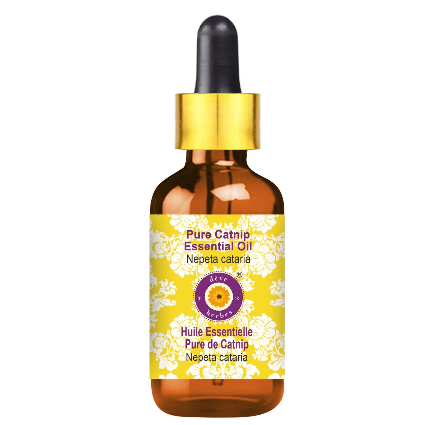 Catnip Essential Oil Nepeta cataria - Steam Distilled 15ml with Glass Dropper | Deve Herbes