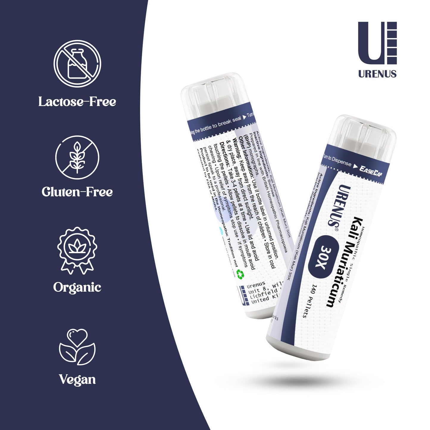 Kali Muriaticum (Kali Mur) Cell Salt 30X – 140 Pellets | EaseCap