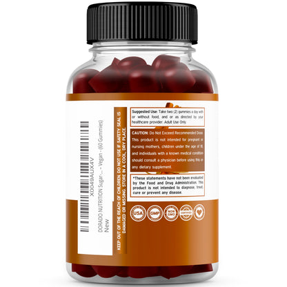 Ceylon Cinnamon Gummies (60 Count) Apple Cider Vinegar Cinnamon, Turmeric, Berberine & Ginseng | Ceylon Supplements | Vegan Safe & USA Made (Pack of 2)
