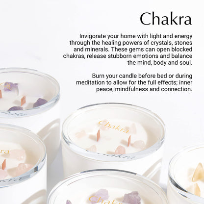 Hidden Label Healing Crystal Candle | Chakra Collection, Wood Wick, 12oz