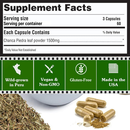Chanca Piedra 360 Capsules – Stone Breaker, Kidney Detox & Gallbladder Support
