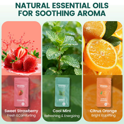 Chewable Silicone Aroma Sticks with Essential Oils for Stress Relief & Fresh Breath (Orange) – Improve Pen Biting & Smoking Habits