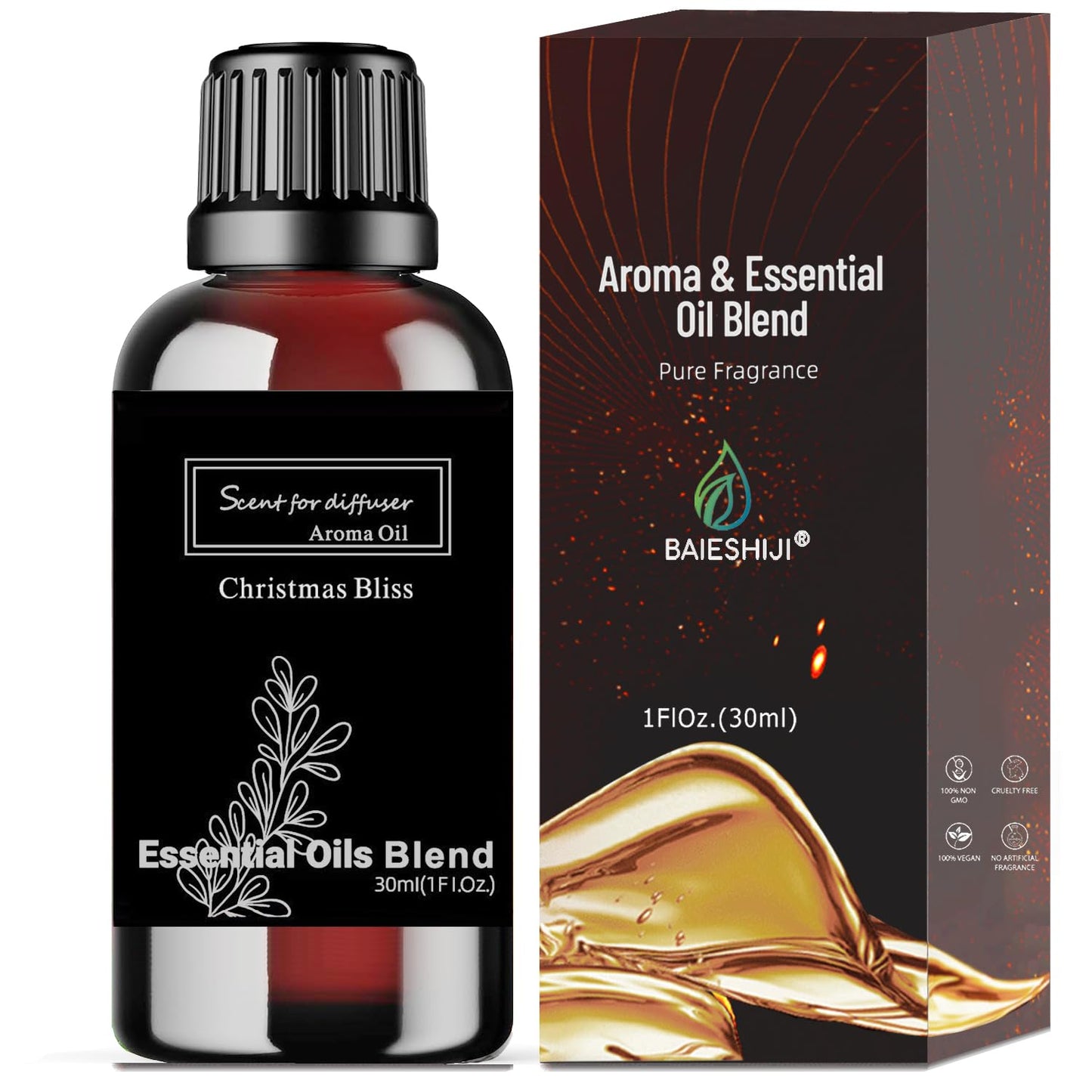 Christmas Bliss Essential Oil Inspired by Luxury Hotel for Diffusers, Pure Hotel Diffuser Oil, Iris Root, Honeysuckle and Sandalwood, Home Luxury & Hotel Scent - 30ML