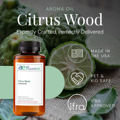 Citrus Wood Aroma Oil – Bergamot & Green Apple Essential Oils (300 mL)