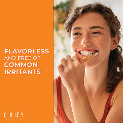 Cleure Original No Fluoride Toothpaste - SLS Free, Mint Free, Flavor Free (4oz, Pack of 3)