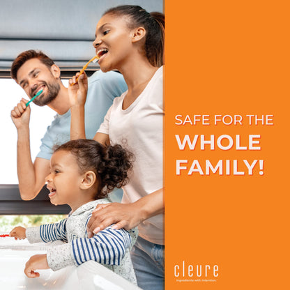 Cleure Original No Fluoride Toothpaste – SLS Free, Mint Free, Xylitol (4oz x2)