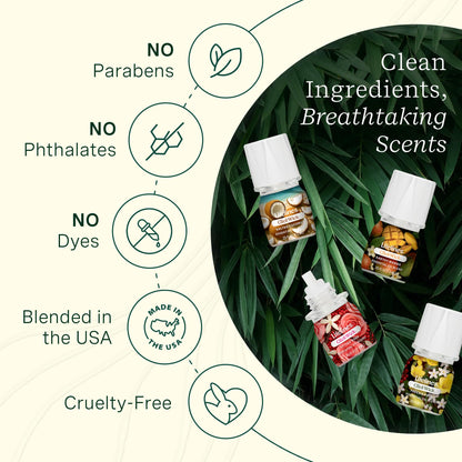 ClickWick Essential Oil Blends for Lifelines Diffusers - 4-Pack Lush Earth Collection