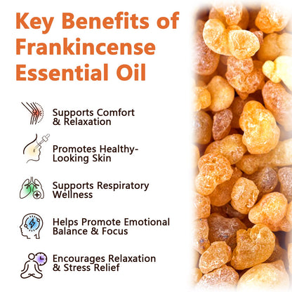 Pure Frankincense Essential Oil 60ml | 100% Natural Therapeutic Grade for Skin & Aromatherapy