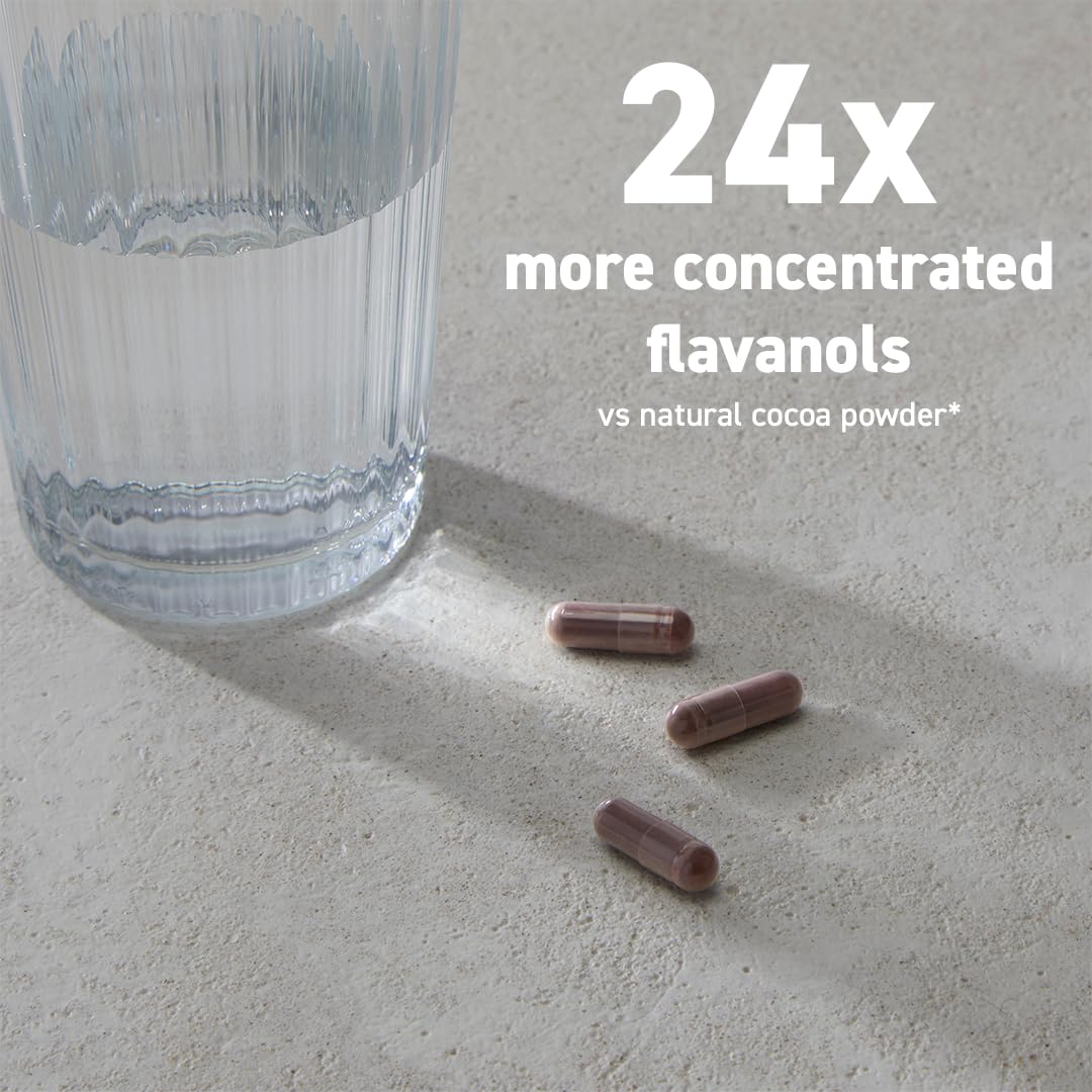 Memory+ Brain Supplement by CocoaVia | Clinically Proven 750 mg Cocoa Flavanols, Sugar Free, Vegan, 60-Day Supply