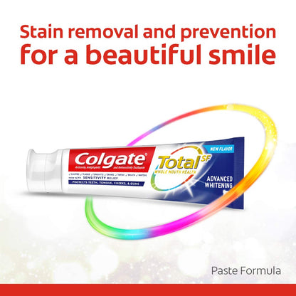 Colgate Total Advanced Whitening Toothpaste with Fluoride – 2 Pack, 10.2 oz