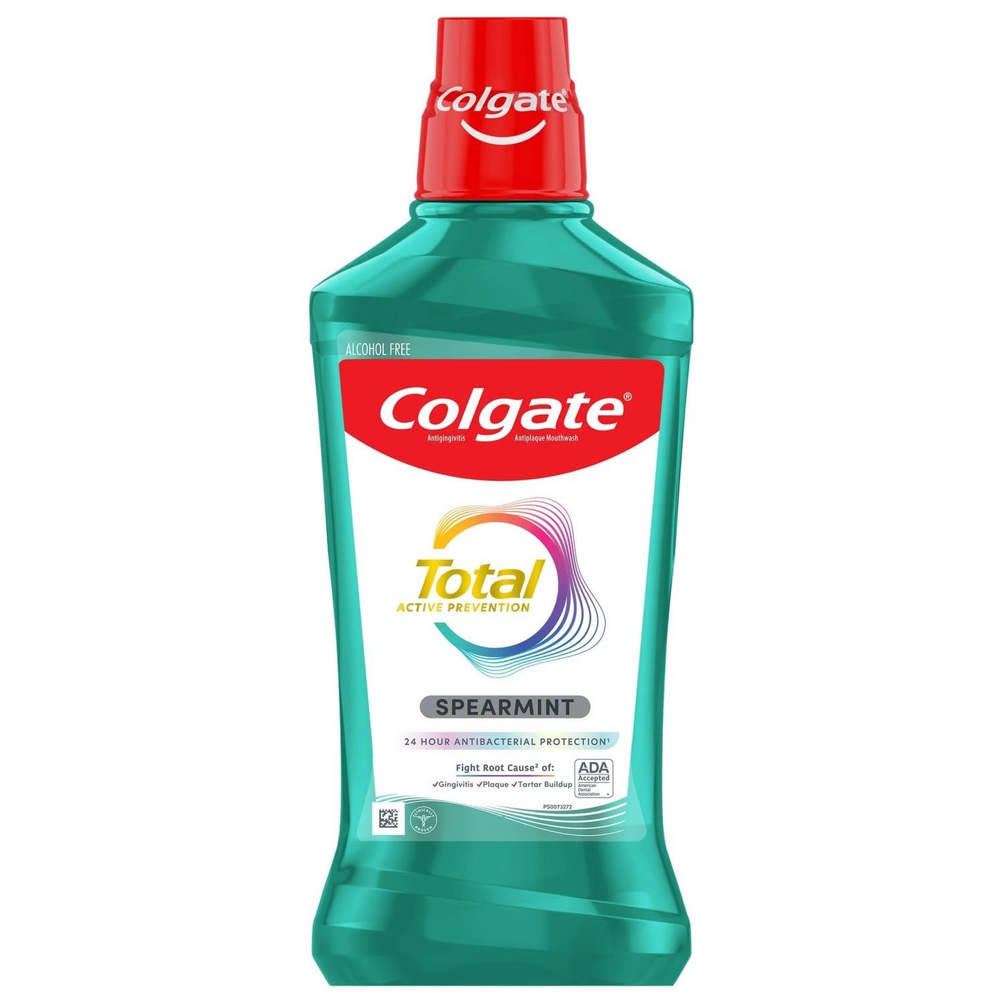 Colgate Total Pro-Shield Alcohol Free Mouthwash – Spearmint Surge, 500 mL (16.9 fl oz) Pack of 6