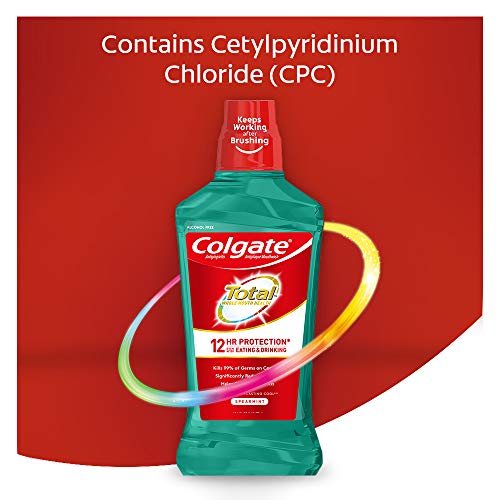 Colgate Total Pro-Shield Alcohol-Free Mouthwash, Spearmint - 500 mL (16.9 fl oz)