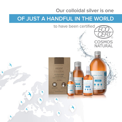 Colloidal Silver Spray 3.4 fl oz – Bioactive Hydrosol Silver Water, 40 PPM Ionic Minerals