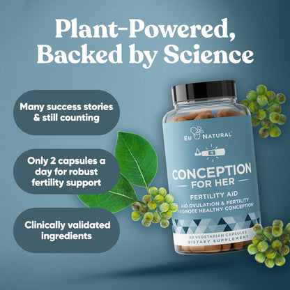 Conception Fertility Supplements for Women – Ovulation & Hormonal Balance | Prenatal Support (60 Veg Soft Capsules)
