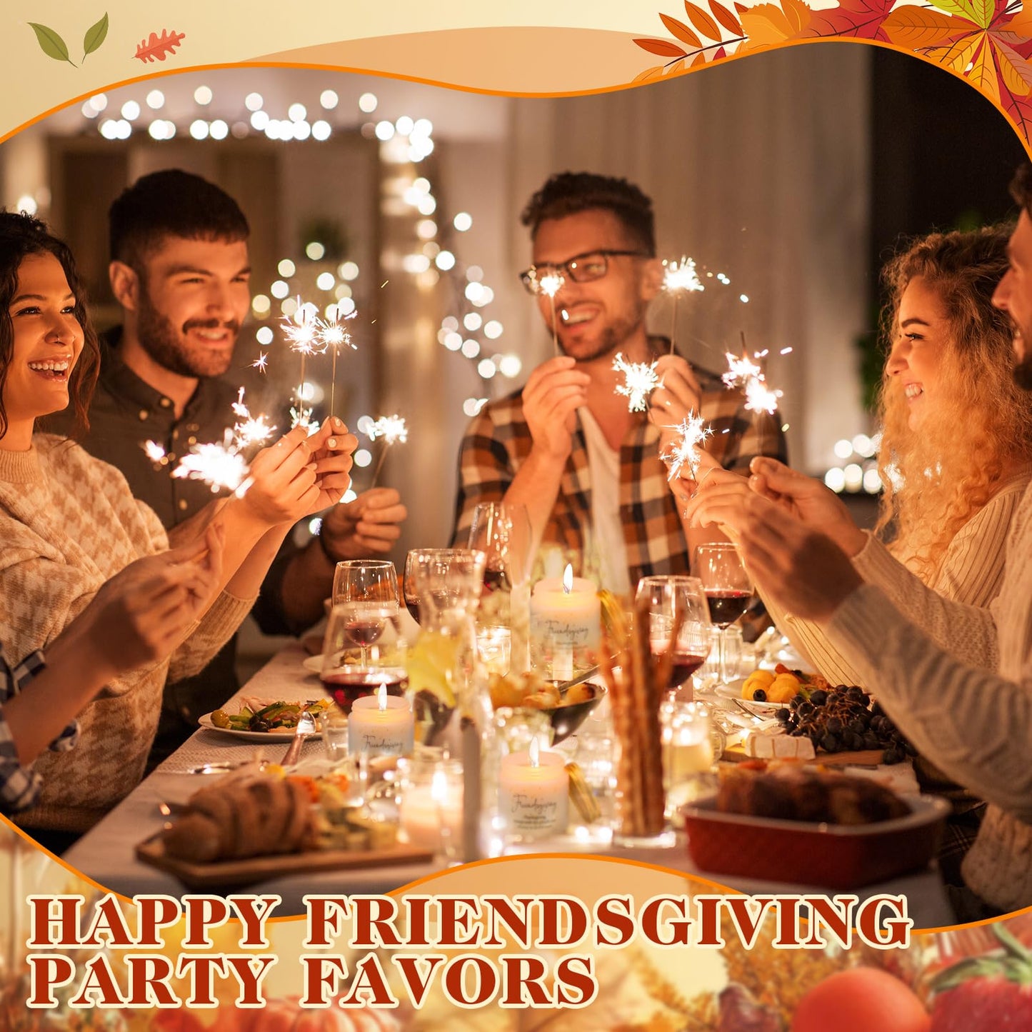 Conelist 6-Piece Thanksgiving Candles Set | 3.5oz Soy Wax Pumpkin-Scented Glass Jars