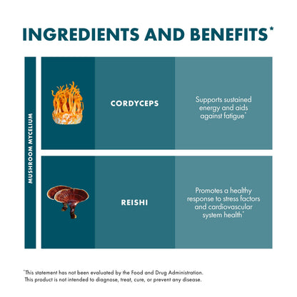 Host Defense CordyChi Capsules - Energy & Immune Support Supplement - Cordyceps & Reishi Mushroom Supplement for Relaxation & Respiratory Support - Aids Against Tiredness - 60 Capsules (30 Servings)*