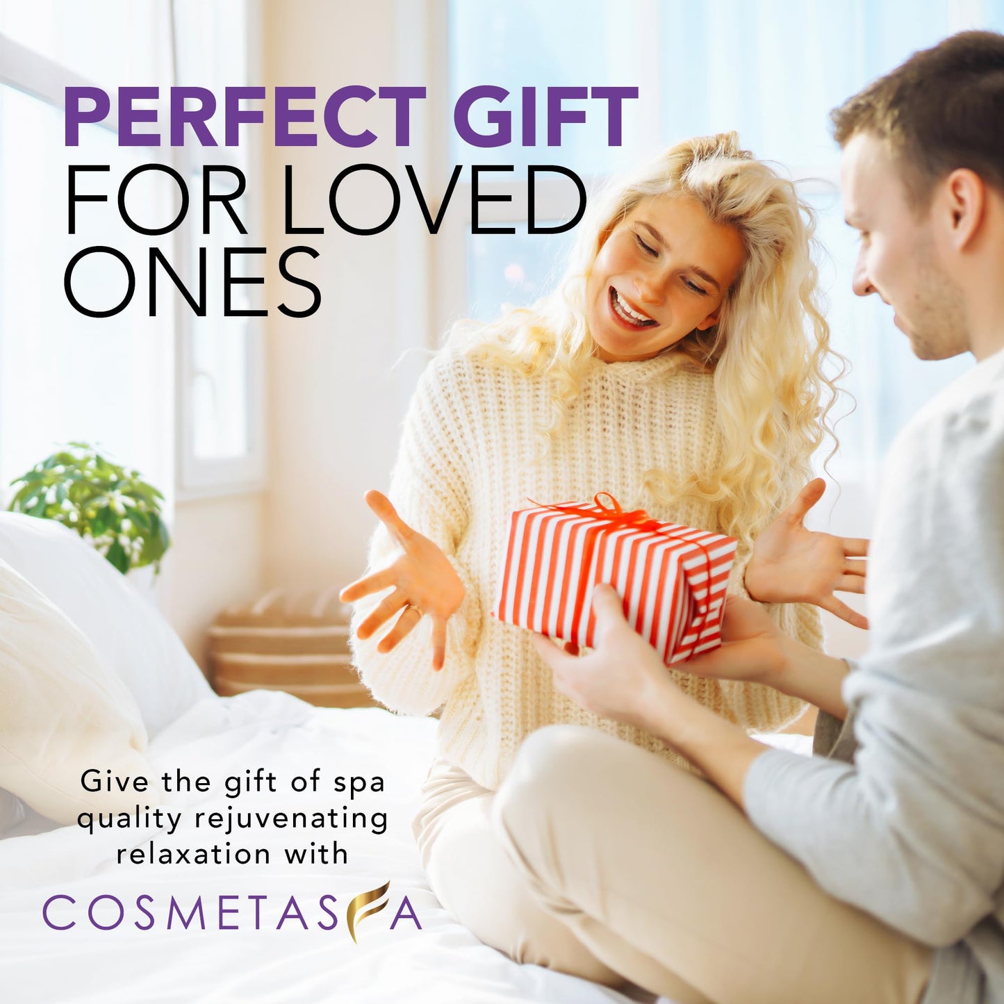 Cosmetasa Lavender Massage Oil with Hot Stones – Spa-Quality, Natural & Cruelty-Free (8.8 oz)