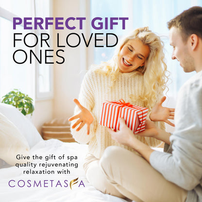 Cosmetasa Lavender Massage Oil with Hot Stones – Spa-Quality, Natural & Cruelty-Free (8.8 oz)