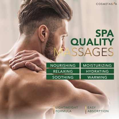 Cosmetasa Sore Muscle Massage Oil with Roller – All-Natural, Cruelty-Free (8.8 oz) Arnica, Lavender & Chamomile