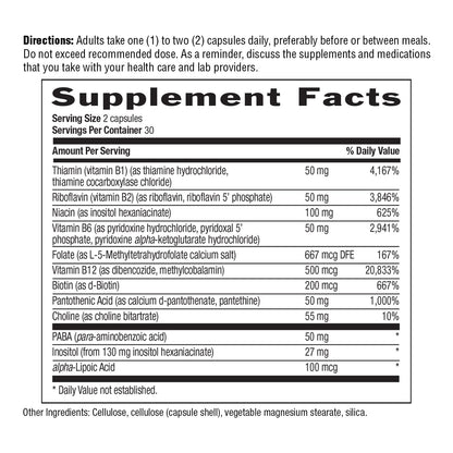 Country Life Coenzyme B-Complex, 60 Capsules – Energy, Metabolism & Mood Support (Vegan)