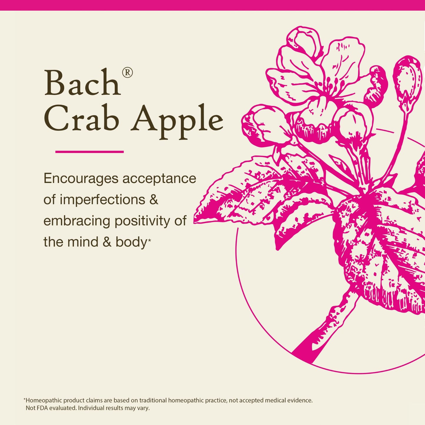 Bach Original Flower Remedies: Crab Apple - Accept Imperfections - 20mL Dropper