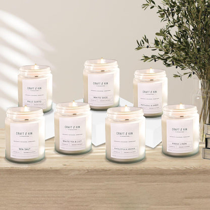 Craft & Kin Palo Santo Candle – 8oz, 45h, Natural Soy