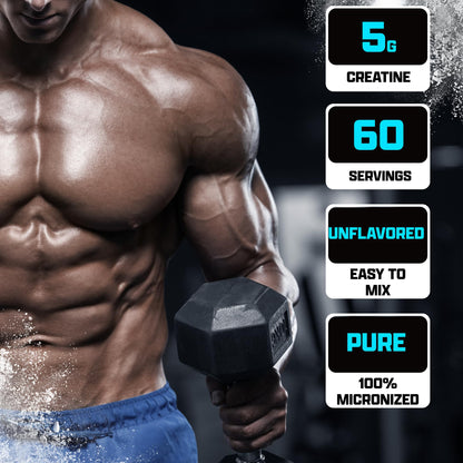 Nutrex Research Creatine Monohydrate Powder 60 Servings | Unflavored 5G Micronized Creatine Powder