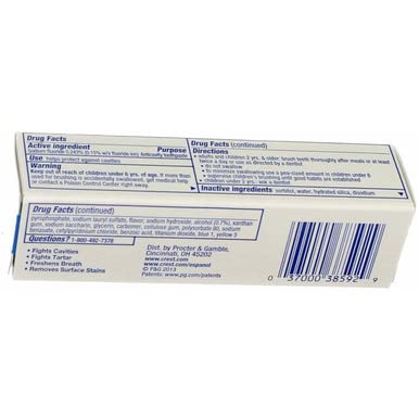 Crest Complete Whitening Plus Scope Toothpaste – TSA 0.85 oz (12 Pack)