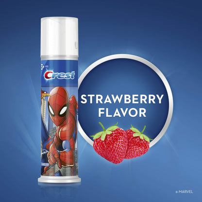 Crest Kids Toothpaste Pump – Marvel Spiderman Strawberry 4.32 oz