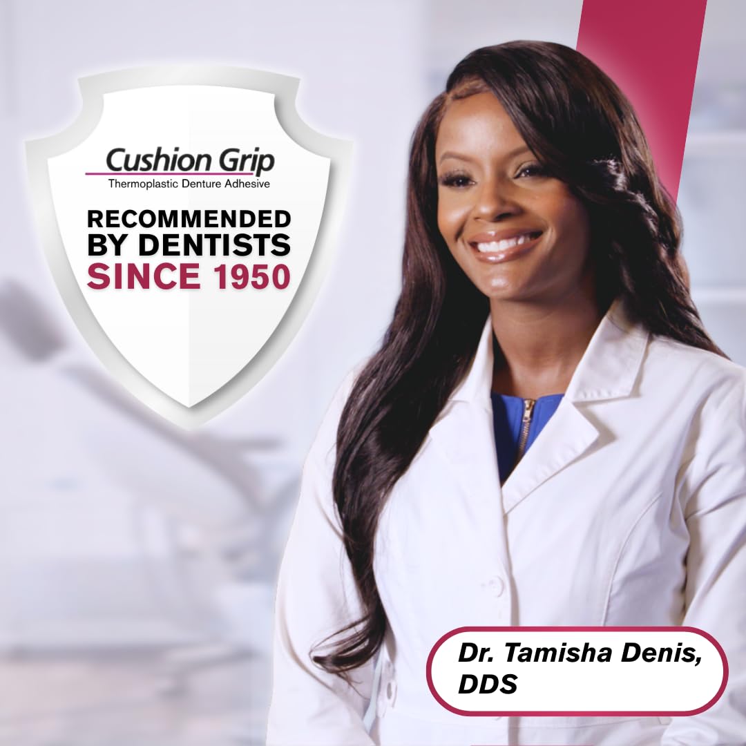 Cushion Grip Denture Adhesive 1oz - Extra Strong Hold Up to 4 Days