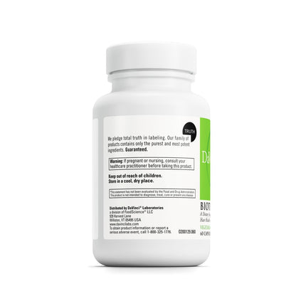 Biotin by DAVINCI Labs - Skin & Hair Support, Intestinal Flora | 60 Capsules