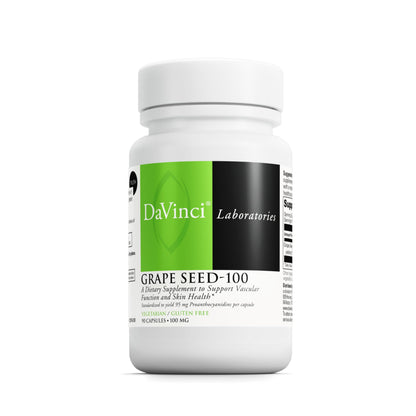 DAVINCI Labs Grape Seed-100 | Immune Support, Skin & Vascular Health | 100 mg Grape Seed Extract, 90 Veg Capsules