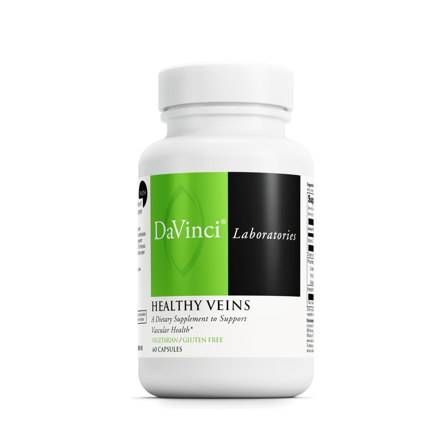 DAVINCI Labs Healthy Veins – Vascular Health Support | Vitamin C, Diosmin | Gluten Free | 60 Veg Capsules