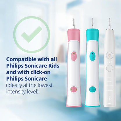 Demirdental Kids Mini Toothbrush Heads for Philips Sonicare Kids – Ages 3–6, Magenta (HX6038-8)