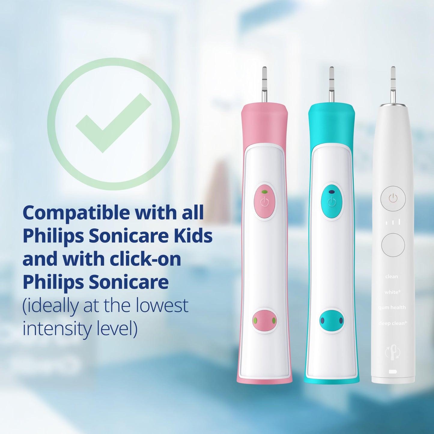 demirdental Kids Toothbrush Heads for Philips Sonicare Kids – Ages 7-10, Magenta