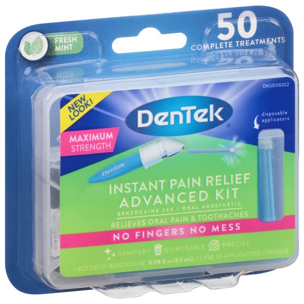 DenTek Adult Instant Tooth Pain Relief Kit – 50 Applicators (Pack of 4)